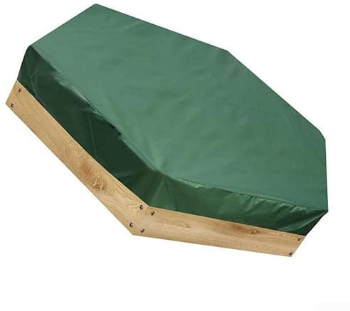 Copertura per sabbiera da esterno in tessuto Oxford 210D, esagonale, per area giochi da giardino o copertura resistente alle intemperie per cortile patio (180 x 150 x 20 cm)