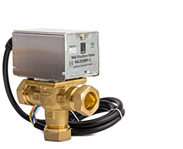 Corgi VAL322MP-C 3 Port Mid-Position Motorised Valve - Chrome/Brass