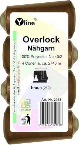 Bobine a Lock - Filo macchina (4 unidades, 2743 m, NE 40/2, 100% poliéster, filo de macchina, 2958)