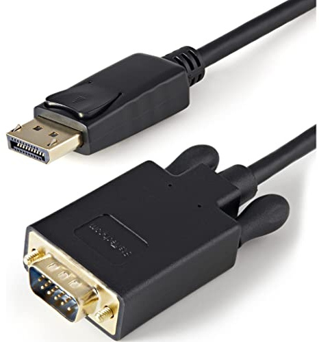 StarTech.com 91 cm DisplayPort till VGA-kabel – DisplayPort VGA-kabel – DisplayPort VGA-omvandlare – DisplayPort till monitorkabel – DisplayPort 1.2 kabel – 1920 x 1200 – svart – (DP2VGAMM3B)
