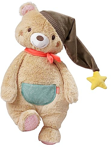 Fehn Kuscheltier Bär XL – Weicher Teddybär für Neugeborene als Einschlafhilfe - Baby Stofftier zum Greifen, Fühlen und Knuddeln – Plüschtier Teddy geeignet für Babys und Kleinkinder ab 0+ Monaten
