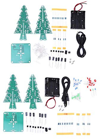 3D-Weihnachtsbaum Electronic Science Assemble Kit PCB Stereo-Weihnachtsbaum-Board für Weihnachtsdekoration(3 Colors),Tragbare Lichter