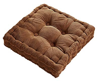 GUOCU 1er-Set Sitzkissen Stuhlkissen für Indoor und Outdoor Dicke Polsterung Steppkissen Tatami Bodenkissen Sofakissen,Bürostuhl Gartenstuhl Esszimmerstuhl Booster Sitzauflage,Stuhlauflage D 38x38CM