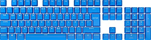 Corsair PBT DOUBLE-SHOT PRO-Tastenkappen-Mod-Kit (Double-Shot-PBT-Tastenkappen, Untere Reihe im Standardlayout, Strukturierte Oberfläche, 1,5 mm Wandstärke, O-Ring-Dämpfer Inbegriffen) ELGATO Blau