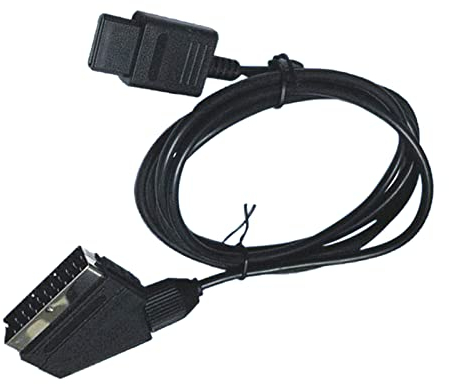 Young Wolf 1.8 Meters PVC RGB Scart AV Cable Lead Compatible with N64 NGC SNES