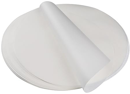 SWAWIS 150 st runt bakpapper, Ø 30 cm, vit | Non-stick BBQ tårta pizza ugn luftfritös hamburgur