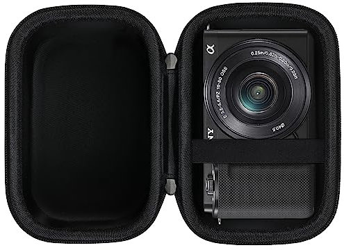 Canboc Carrying Case for Sony Alpha ZV-E10/ ZV-E10L APS-C Interchangeable Lens Mirrorless Digital Camera, 4K Video Vlogging Camera Bag, Fit 16-50mm Lens, Black