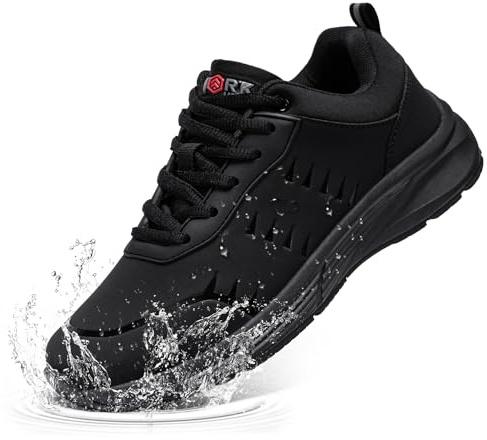 LARNMERN Chaussures de Cuisine Hommes Femmes Chaussures de Travail,Noir,42.5 EU