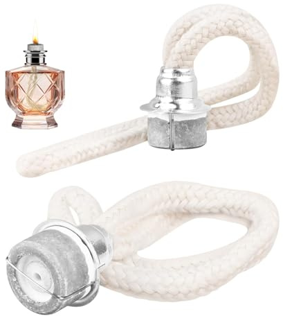 RUNEAY 2 stoppini con bruciatore a catalitico, lampade a olio, stoppino, bruciatore catalitico, diffusore per lampade catalitiche, accessori per aromaterapia, profumo (argento)