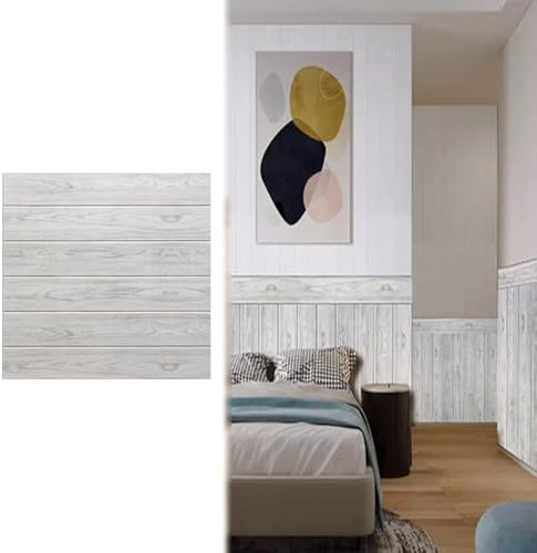 Piastrelle per Soffitti Pannelli Murali Effetto Legno per Veranda / Soffitto Esterno, Carta da Parati Decorativa per Soffitto con Forte Adesivo, Pannelli per Controsoffitto per Ristorante(D,10 pack)