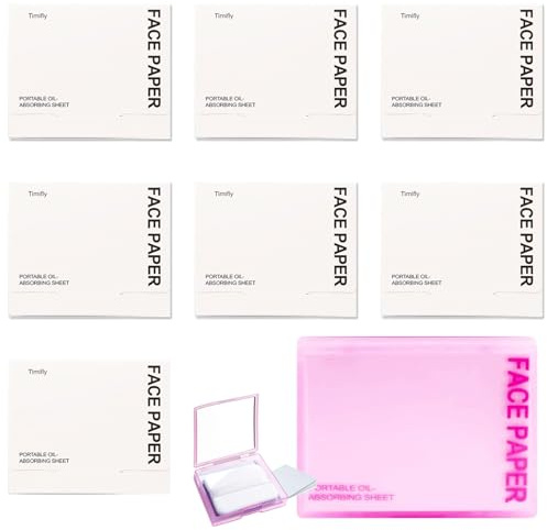 800 PCS Portable Blotting Paper for Oily Skin,Strong Oil Control Oil Blotting Sheets for Face with A Mirror and A Powder Puff, Strong Oily Absorbing Sheets Face