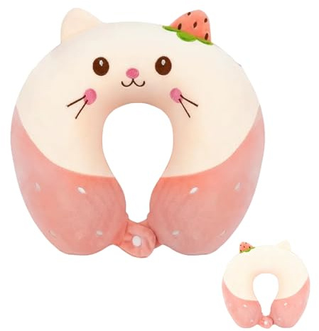 GEXINKEJI Coussin de Voyage Oreiller Cervical en Mousse à Mémoire Coussin de Sommeil Motif Animal de Dessin Animé Avion Confortable Détachable Convient pour Les Avions Les Bureaux et Les Maisons