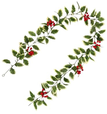 Julgirland för Spisel,Realistisk Växtkrans - Dekorativa Rankor | Avsedd För Vardagsrum Vägg Ytterdörr Uteplats Utomhus TrädVinter Festival