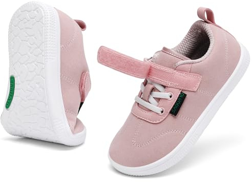 SAGUARO Scarpe Barefoot Bambino Bambina Scarpe Minimaliste Bambini Scarpe a Piedi Nudi Casual Sneakers Leggere per Sport e Uso Quotidiano, Rosa, 27 EU