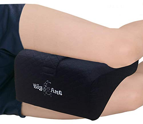 Big Ant Cuscino per Gambe,Cuscino Gambe e Ginocchia per Dormire Cuscino Ortopedico in Memory Foam per Chi Dorme sul Fianco e sulla Schiena Aiuto Posizione Corretta, per Gestante,Anziano-Bianca