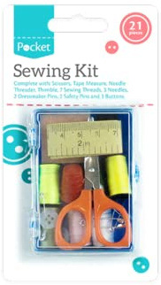 Multicolor Sewing Kit (21 Pieces) 8cm x 6cm x 3cm - Perfect for Daily Sewing and Stitching Needs