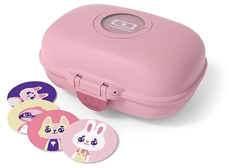 monbento – Brotdose Snackbox Kinder Gram – BPA-frei – Lunchbox für Schule, Park und Reisen – Bento Box Personalisierbar & Robust – Mikrowellen- und Spülmaschinengeeignet - Rosa Blush