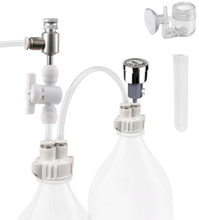 Clscea G211 Aquarium DIY CO2 Generator System Kit with Needle Valve & CO2 Diffuser