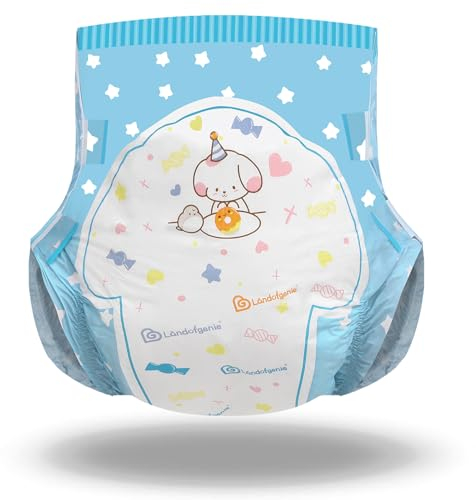 Landofgenie Windeln Für Erwachsene Overnight Erwachsenen Slip Windeln Mit Tabs 10 Stück (Medium 28-38)