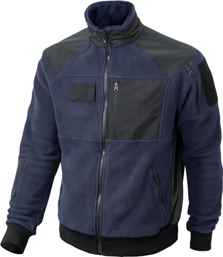 ACE Giacca in pile Schakal Slim Fit - Giacca outdoor per ciclismo, escursionismo e trekking - sportiva e calda - Marina - XL