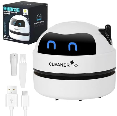 Funmo Tischsauger Mini Mini Tischstaubsauger Schreibtisch Staubsauger Tragbar USB Reinigung Krümel, Hohe Saugleistung Staub Reiniger Für Desktop, Haushalt, Büro Und Auto