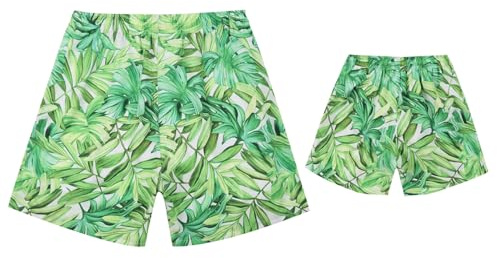 Owegvia Costumi da bagno abbinati per la famiglia Daddy and Me Pantaloni da bagno padre e figlio Costume da bagno Costumi da bagno Beachwear, Papà Verde, XL