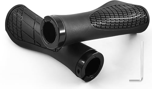 MAJOYLIFE Poignées Vélo 22mm,Poignées VTT Ergonomiques,Poignées de Guidon de Vélo pour MTB,BMX,Scooter,Vélo de Course (Noir)