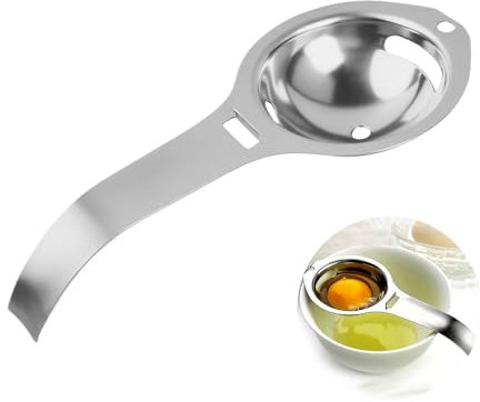 Separatore per Tuorlo D'uovo in Acciaio Inox, Filtro per Uova Bianco Egg Separator Stainless Steel Bianco Uovo Separazione Strumento da Cucina Separa Albume Separare Tuorli e Albumi
