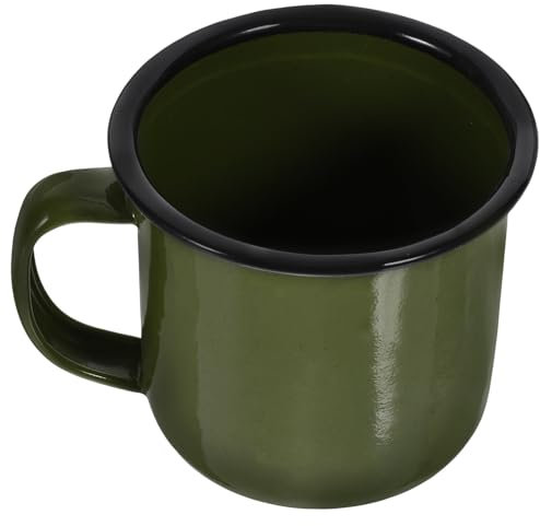 HEALLILY 1 taza de vino pequeña de hierro vintage reutilizable para el hogar, restaurante, superficie lisa fácil de limpiar, para camping, olla caliente, color verde