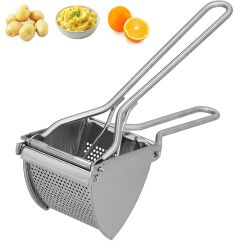 Milltrip Rostfritt Stål Potatisricer, Fruktkross och Citronpress med Ergonomiskt Handtag