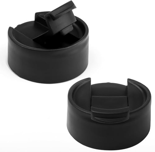 2PCS Flip Lid for Hydro Flask 12 16 18 20 32 40 64 oz Wide Mouth Water Bottles, 5.79 cm (2.28) BPA Free Replacement Cap with Button Lock Hydroflask Replacement Lid Wide Mouth Bottle Accessories