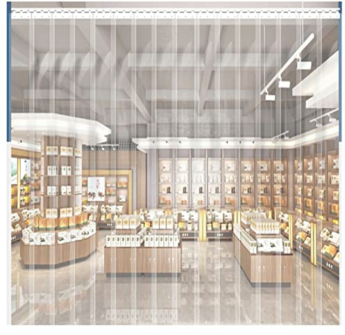 Kit de Cortina climática de Tiras de Vinilo, Tiras de Cortina de PVC Transparente, Cortina de Puerta de Tiras de plástico para congeladores de Acceso Directo, almacenes, Uso indust