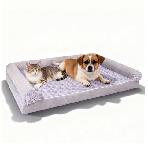 ZaiZaiSMao Cuccia Ortopedica Cane, per Cani Taglia Grande in Uovo Foam Cuccia Cane Sfoderabile E Lavabile, Idrorepellente Antigraffio,Sfodrabile Letto per Cani,XL（105 * 75 * 20cm）