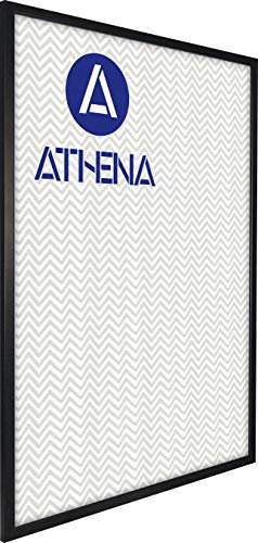 Athena Thin Black Ash Picture Photo Frame (A1 Size, 59.4 x 84 cm) Portrait or Landscape Photo Frame with Clear Styrene Sheet & Wall Mounted Hook for Photos, Pictures, Posters, Decor, Certificate Frame
