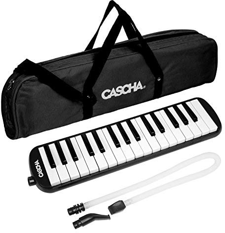 CASCHA Professional Melodica für Einsteiger und Fortgeschrittene, Blasinstrument mit Tragetasche und Mundstück, HH2062