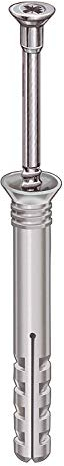 allfa 223606100 Nageldübel, Senkkopf, verzinkt, 6 x 100 mm, 100 Stück