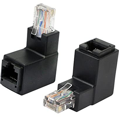 CERRXIAN, adattatore Ethernet RJ45 CAT5 da maschio a femmina, utilizzato per proteggere il jack nativo del dispositivo Elbow