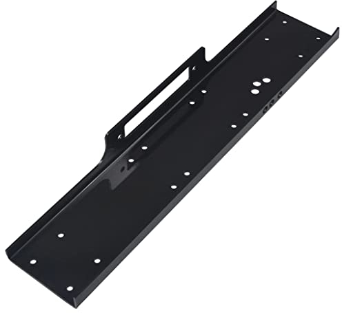 vidaXL Placa Montaje Cabrestante Eléctrico Base Soporte Universal Acero Sistemas Tracción Elevación Cargas Coches Barcos Remolques Motos 5440 kg Negro