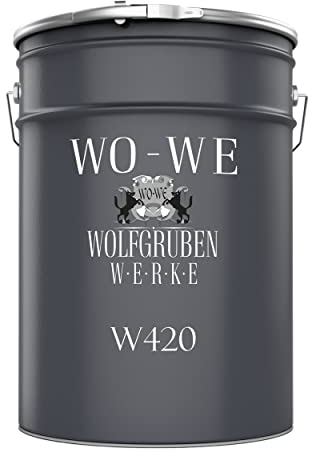 WO-WE Pintura de madera W420 Esmalte para Muebles Puertas al Agua Gris hierro - 2,5L