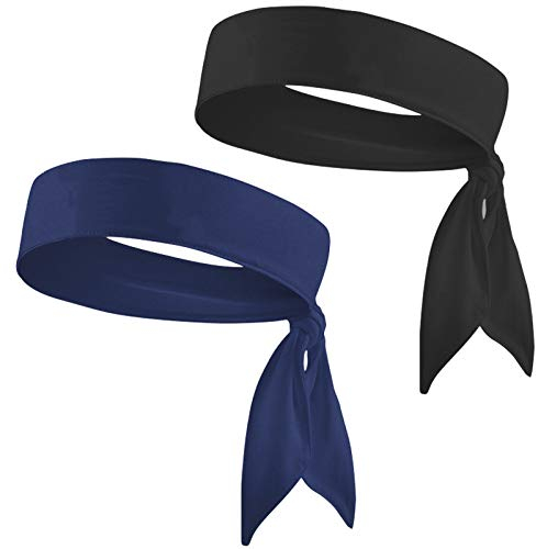 2 Stück Sport-Stirnband Atmungsakti Elastisch rutschfeste Feuchtigkeitsableitend Yoga Haarband für Laufen Fitness Workout Radfahren Yoga Tennis für Damen und Herren