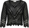 JdY Damen Jdynew Sun 3/4 Cropped KNT Noos Strickpullover, Schwarz, L EU