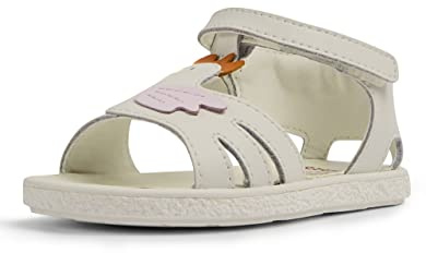 Camper Miko K800471, Sandali T-Strap Bimba 0-24, Natura bianca 001, 24 EU