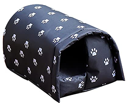 Vinnykud Outdoor Cat House for Winter Waterproof and Warm Outdoor Cat Kennel Shelter Outdoor Small Dog House Stray Cats Shelter (black)