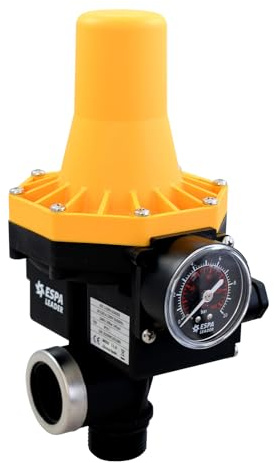 ESPA Leader KIT L Grupo de Presión Electrónico para Bombas de Agua de Uso Doméstico, Incluye Pulsador de Rearme Automático, Válvula de Retención, Protección de Funcionamiento en Seco y Enchufe