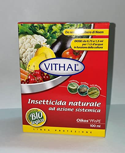 Vithal OIKOS PFnPE INSETTICIDA NATURALE A BASE DI OLIO DI NEEM CONTRO GLI AFIDI 100 ML (100