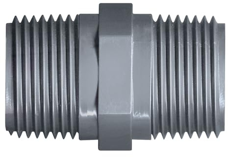 Jardibric - Mamelon PVC Mâle 40x49 (11/2) PN10 - Raccord PVC à Visser Arrosage Enterré - Raccord Fileté Irrigation