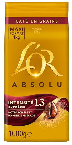 L'OR, 1KG Café en grains Absolu, Intensité 13, 1KG
