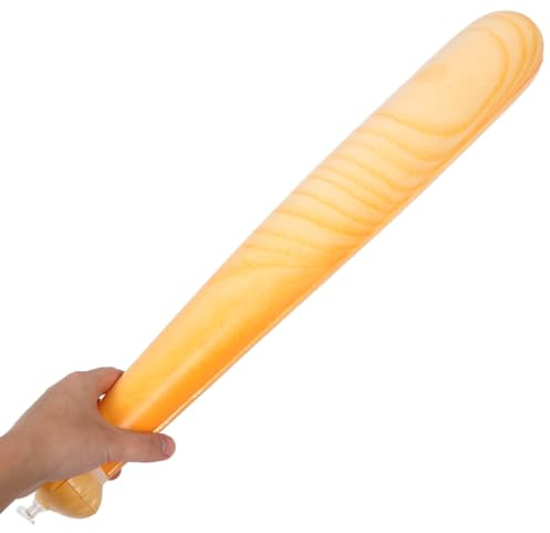 Toyvian Inflatable Baseball Bat for Kids with Realistic Wood Grain Design Lightweight Portable Blow up Bat for Outdoor Sports Birthday Party Favors and Family Play