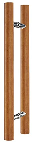 Maniglia rotonda in legno per porta doccia e fienile, con accessori di montaggio, ideale per un facile accesso