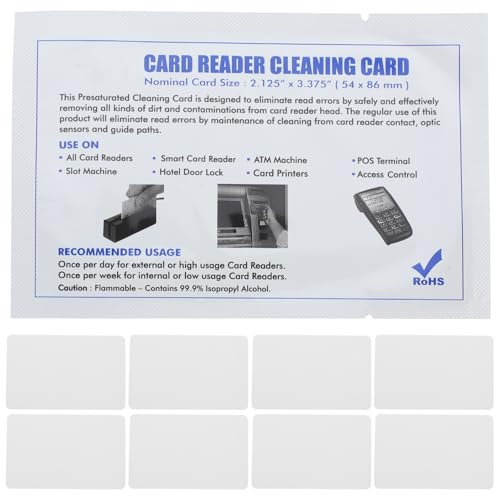 iplusmile Tarjetas de Limpieza y Configuraciones Ocupadas para Entornos Comerciales Compatibilidad Versátil y Material PVC, 15 Unidades para Lectores de Tarjetas Pos